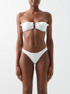 Melissa Odabash - Maine Ruffled U-ring Bandeau Bikini Top - Womens - White