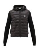 Matchesfashion.com Moncler - Knitted-panel Down-filled Shell Jacket - Mens - Black