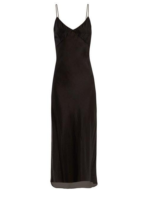 Matchesfashion.com Katharine Hamnett London - Sara Silk Slip Dress - Womens - Black
