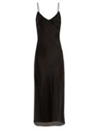 Matchesfashion.com Katharine Hamnett London - Sara Silk Slip Dress - Womens - Black