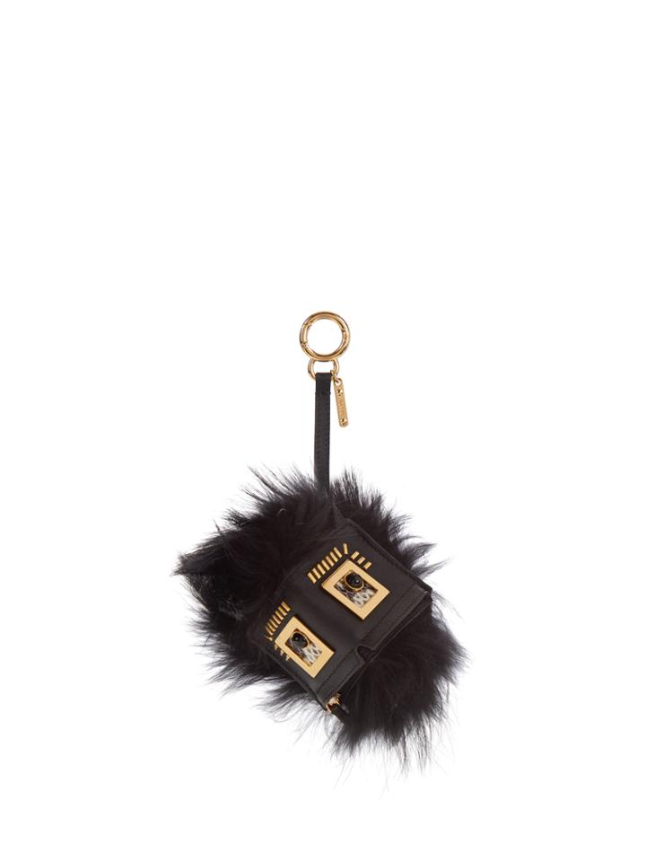 Fendi Hypnoteyes Fur, Snakeskin And Leather Bag Charm