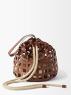 Brunello Cucinelli - Set Of Six Wood And Leather Ptanque - Brown Multi