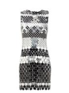 Matchesfashion.com Paco Rabanne - Sequinned Chainmail Mini Dress - Womens - Black Silver