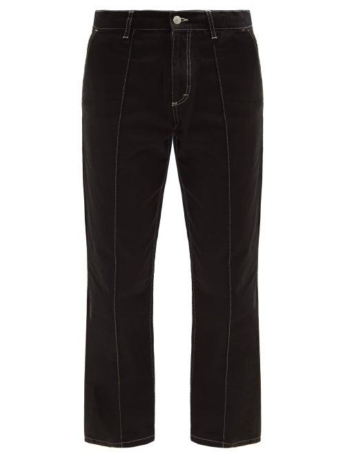 Matchesfashion.com Noma T.d. - Contrast-stitched Wide-leg Jeans - Mens - Black