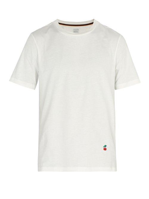 Matchesfashion.com Paul Smith - Cherry Embroidered Cotton T Shirt - Mens - White