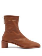 Matchesfashion.com Acne Studios - Bertine Back-zip Stretch-leather Ankle Boots - Womens - Tan
