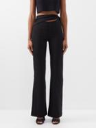 Gauge81 - Afega Wrap-waist Stretch-jersey Trousers - Womens - Black
