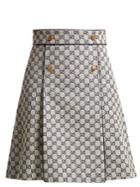 Gucci Logo-print Cotton-blend Skirt