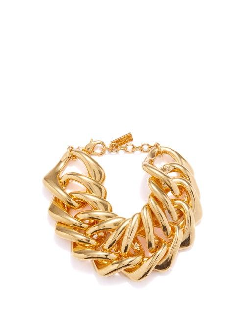 Saint Laurent - Curb-chain Bracelet - Womens - Gold