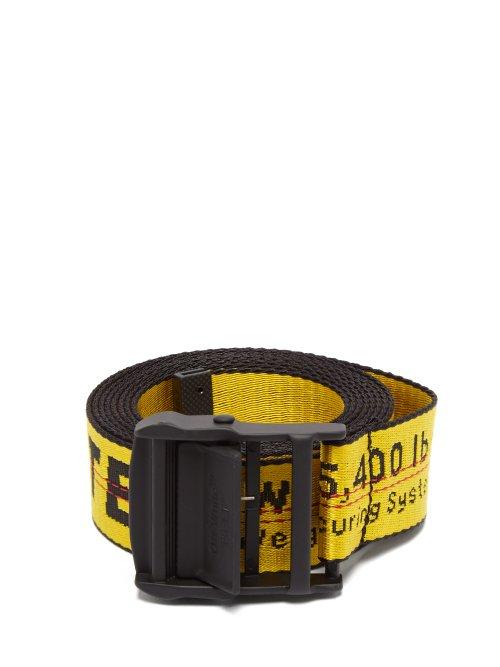 Matchesfashion.com Off-white - Logo Jacquard Canvas Belt - Mens - Yellow