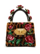 Matchesfashion.com Dolce & Gabbana - Welcome Rose And Leopard Print Velvet Bag - Womens - Leopard