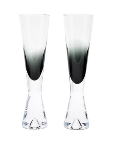 Tom Dixon - Set Of Two Tank Ombr Champagne Glasses - Mens - Black