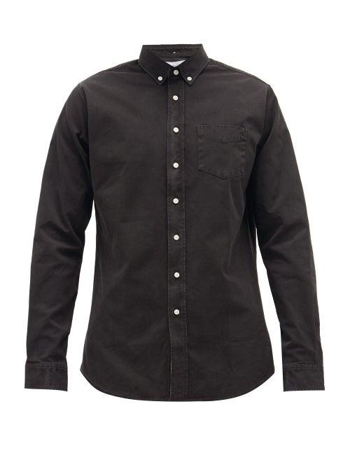 Matchesfashion.com Schnayderman's - Button-down Collar Cotton Shirt - Mens - Black