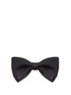 Matchesfashion.com Title Of Work - Silk Satin And Organza Bow Tie - Mens - Navy