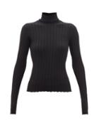 Petar Petrov - Karen Ribbed Merino Wool Roll-neck Sweater - Womens - Black