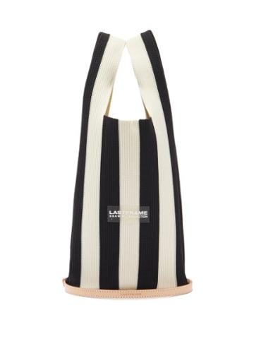 Matchesfashion.com Lastframe - Striped Rib-knit Bag - Womens - Black Multi