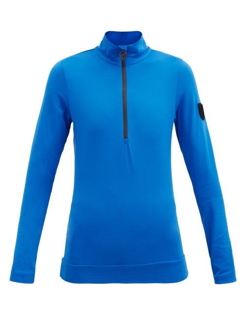 Matchesfashion.com Toni Sailer - Wieka Half-zip Jersey Thermal Top - Womens - Blue