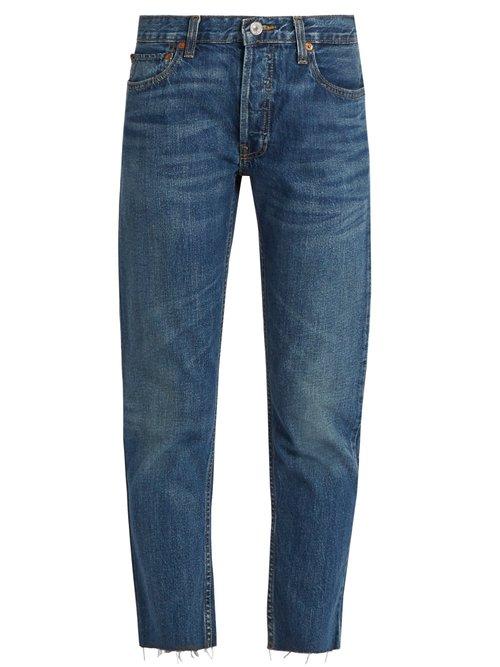 Matchesfashion.com Re/done Originals - Mid Rise Slim Leg Cropped Jeans - Womens - Denim