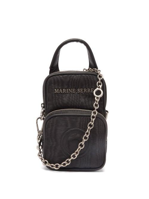 Matchesfashion.com Marine Serre - Logo-plaque Technical Cross-body Bag - Womens - Black