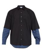 Matchesfashion.com Vetements - Layered Ghost Print Cotton Shirt - Mens - Black Blue