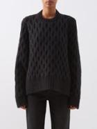 Raey - Organic-wool Blend Cable Knit Sweater - Womens - Black