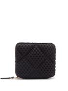 Matchesfashion.com Comme Des Garons Wallet - Quilted-mesh Zip-around Wallet - Mens - Black