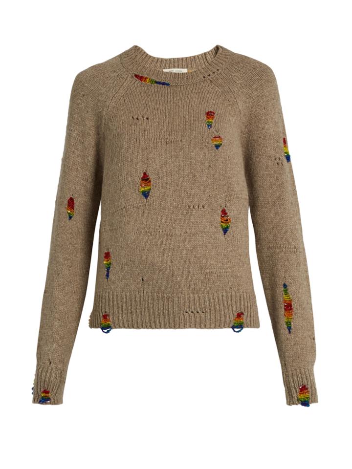 Marc Jacobs Embellished Wool-blend Sweater
