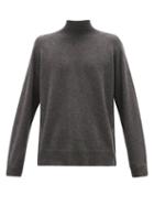 Matchesfashion.com Raey - Loose-fit Funnel-neck Cashmere Sweater - Mens - Charcoal