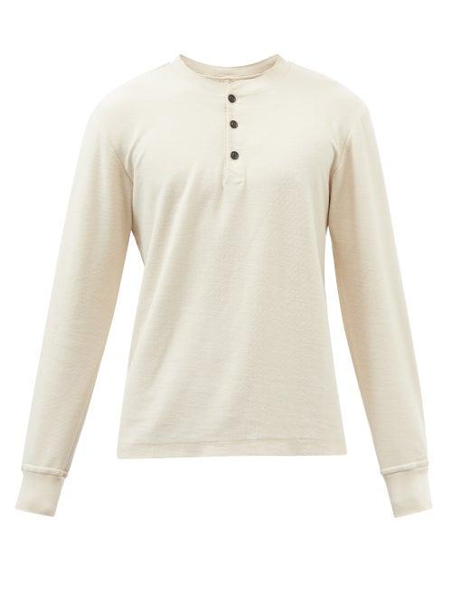 Citizens Of Humanity - Terry Cotton-blend Jersey Henley Shirt - Mens - Cream