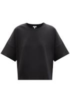Loewe - Anagram-embroidered Cotton-jersey T-shirt - Womens - Black