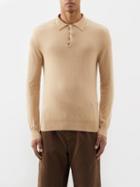 Arch4 - St Davids Silk-blend Long-sleeved Polo Shirt - Mens - Beige