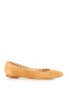 Chloé Lauren Scallop-edged Suede Flats