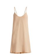 Ladies Lingerie Skin - Scoop-neck Pima-cotton Jersey Slip Dress - Womens - Nude