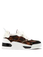 Matchesfashion.com Christian Louboutin - Aurelien Leopard Print Pony Hair Low Top Trainers - Womens - Multi