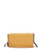 Matchesfashion.com Lutz Morris - Elise Crocodile Effect Leather Shoulder Bag - Womens - Yellow
