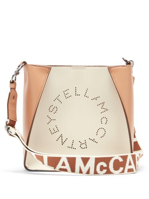 Matchesfashion.com Stella Mccartney - Stella Small Bicolour Faux-leather Cross-body Bag - Womens - White Multi