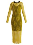 Diane Von Furstenberg Long-sleeved Bead-embellished Lace Dress