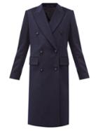 Matchesfashion.com Officine Gnrale - Clarissa Double-breasted Cashmere-blend Coat - Womens - Navy