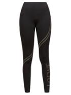 Loewe - Logo-print Jersey Leggings - Womens - Black