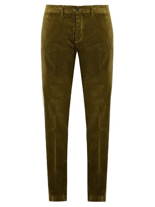 Massimo Alba Mid-rise Cotton-velvet Trousers