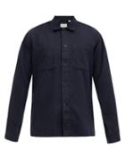 Matchesfashion.com Oliver Spencer - Eltham Organic-cotton Shirt - Mens - Navy