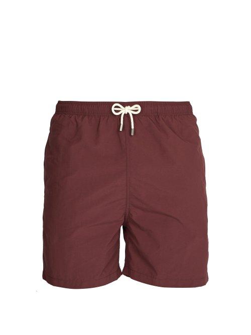 Matchesfashion.com Solid & Striped - The Classic Swim Shorts - Mens - Burgundy