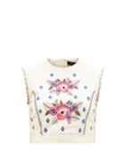 Isabel Marant - Clarisse Floral-embroidered Silk Top - Womens - Ivory Multi