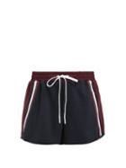 Matchesfashion.com The Upside - Wolfpack Contrast Panel Performance Shorts - Womens - Burgundy Navy
