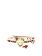 Alexander Mcqueen Heart Locket Gold-tone Bracelet