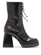 Matchesfashion.com Nodaleto - Lace Up Leather Platform Boots - Womens - Black