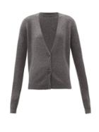 Matchesfashion.com Raey - Organic-cashmere Knitted Cardigan - Womens - Grey Marl