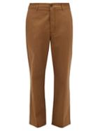 Matchesfashion.com Lemaire - Straight Leg Cotton Chino Trousers - Mens - Brown