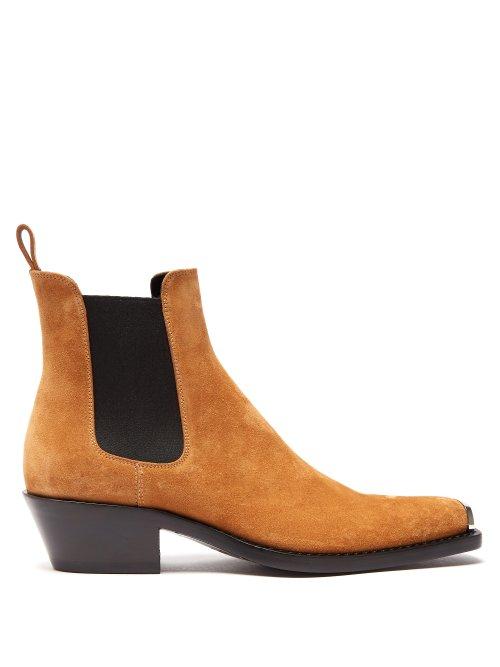 Matchesfashion.com Calvin Klein 205w39nyc - Chris Western Suede Boots - Mens - Brown