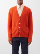 Gucci - Sequinned Logo And Palm Tree Wool Cardigan - Mens - Orange Multi